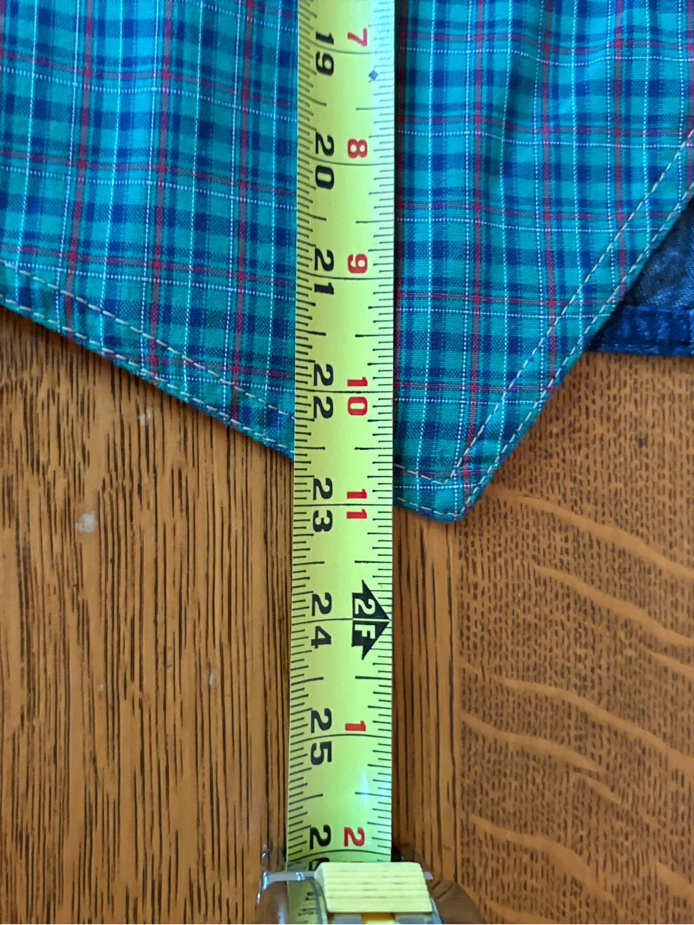 Vintage Napa Valley Plaid Patchwork Vest Denim Red Green Women’s Medium Light - Picture 12 of 13